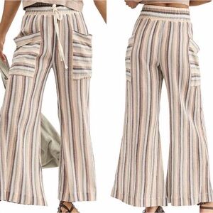 Free People Jones Striped Wide-Leg Pants Medium